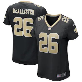 womens nike deuce mcallister black new orleans saints game 